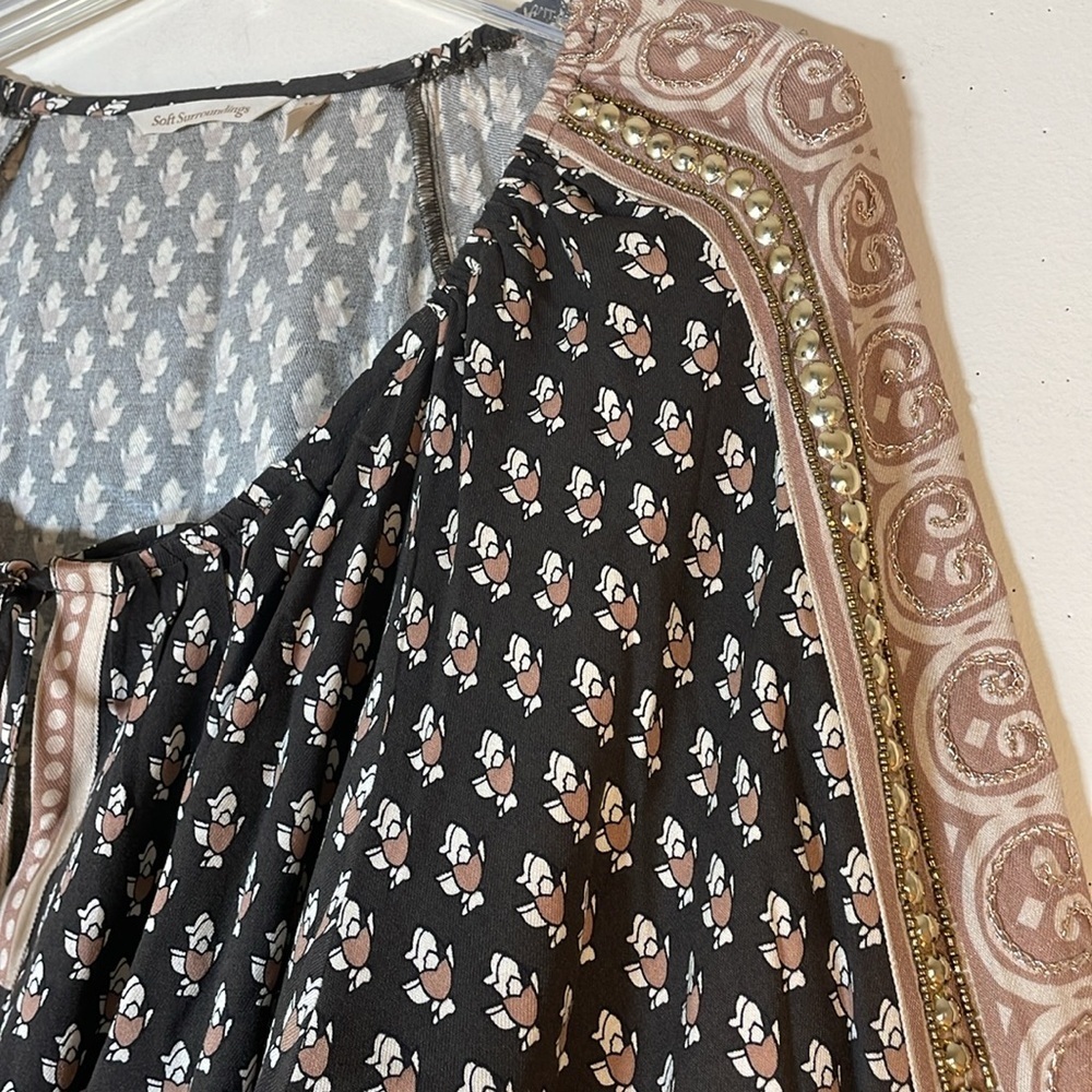 NEW! Soft Surroundings Jolene Blouse - Glitter Beaded & Embroidered. 2X. - Picture 8 of 14